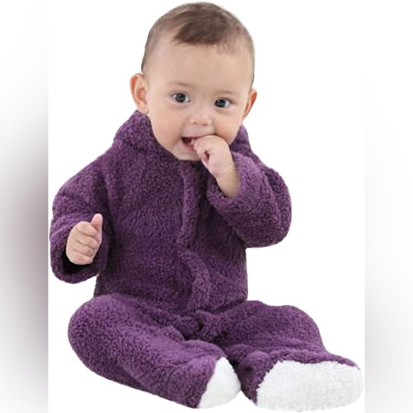 BodyJohns Other - BodyJohns Baby Winter Warm Bear Jumpsuit Snowsuit Fleece Hoodie Romper 3/6 month